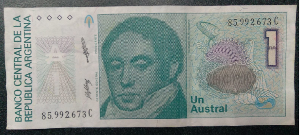 1 Argentine Austral Bill