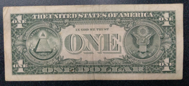 $1.00 USD Bill (Back)