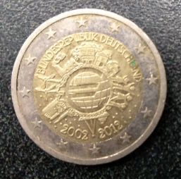 2 EUR coin minted by Germany (back)