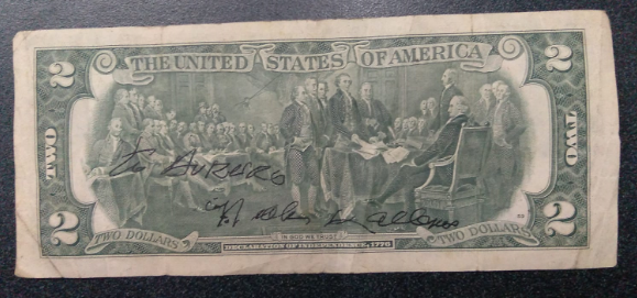 Autographed 2 UDS Bill (back)