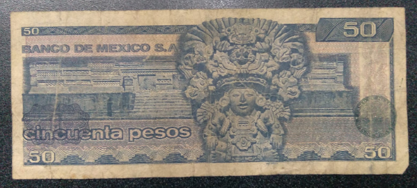 50 MXP Bill (Back)