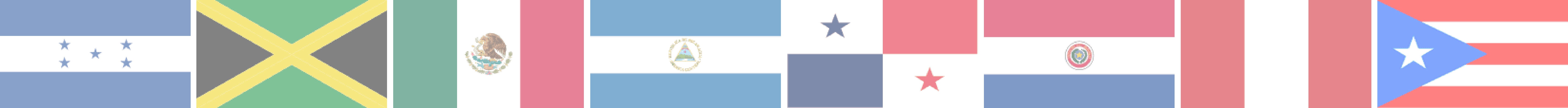 Honduras, Jamaica, Mexico, Nicaragua, Panama, Paraguay, Peru & Puerto Rico. 