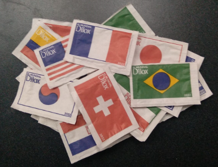 Dylox Empty sugar envelopes Celebrating FIFA Wolrd Cup in Quatar