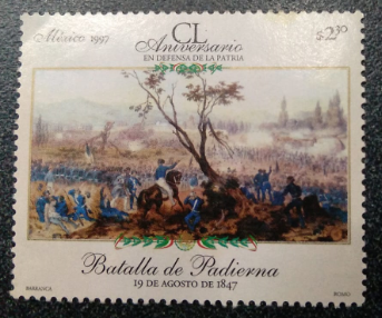 Batalla de Padierna Postal Stamp