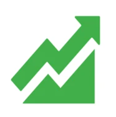 Green arrow rising up