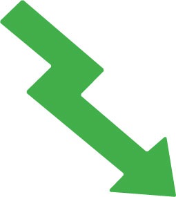 Green arrow going down