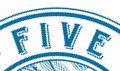 'Five' Five written in English