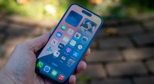 Holding my cellphone